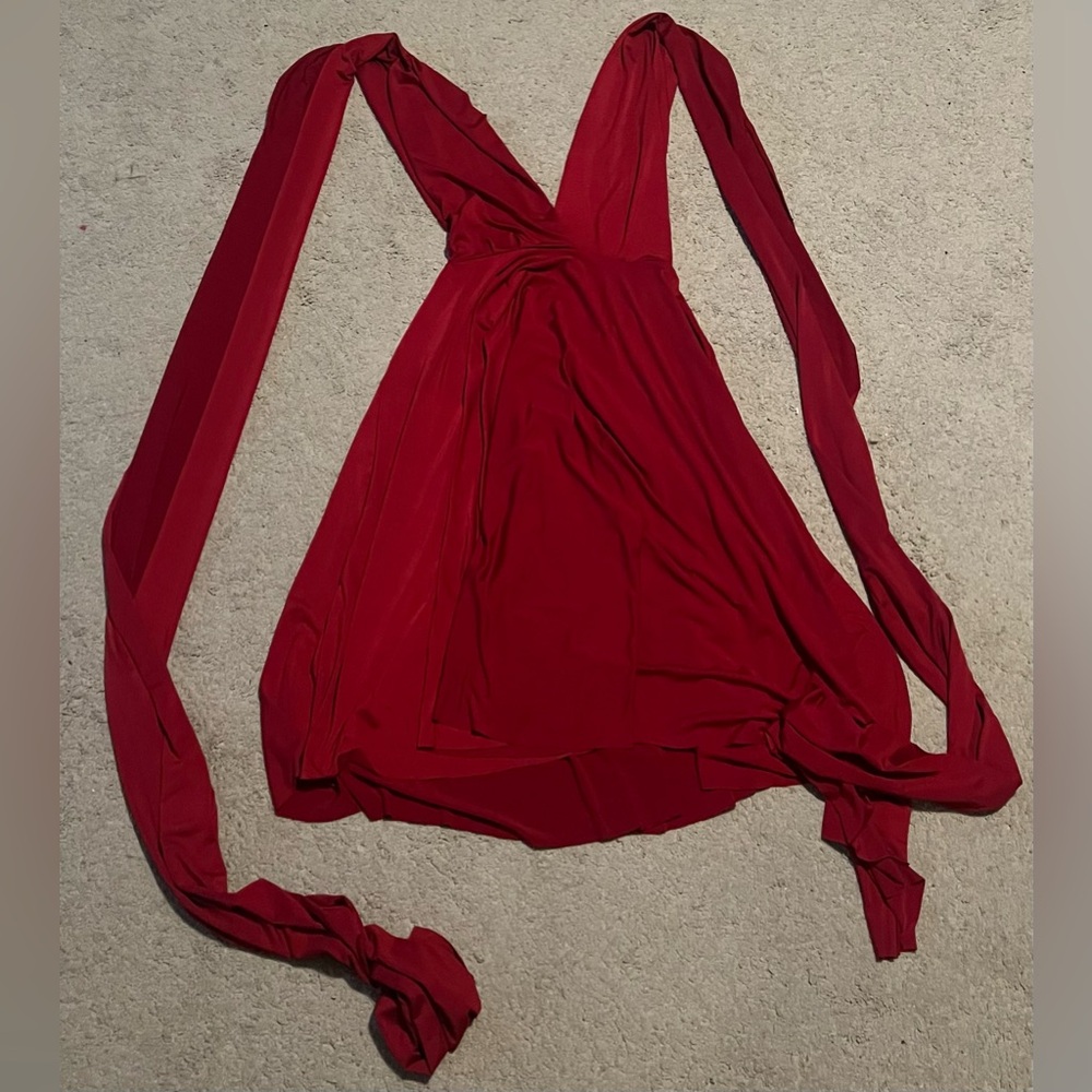 Brand new Henkaa convertible dress red color one size fits all